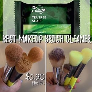 Tea tree bar soap that cleans brushes